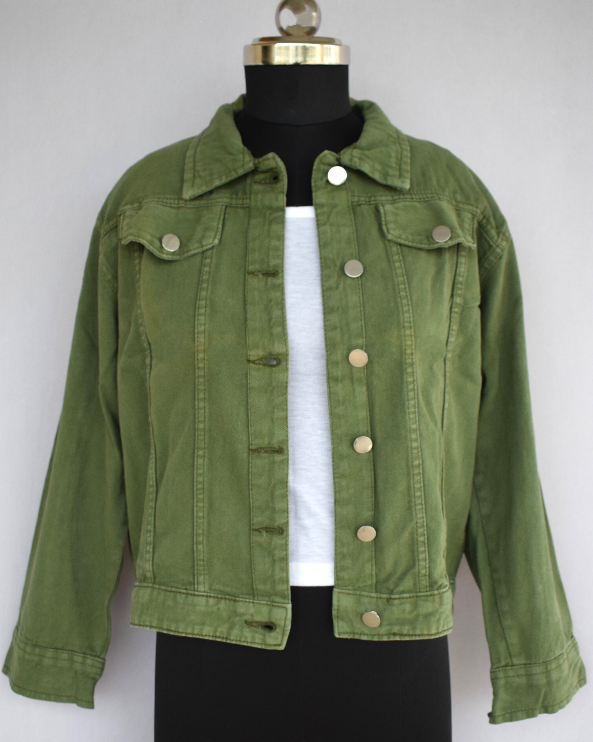 Buy Style Quotient Women Green Crop Denim Jacket Online at Best Prices in  India - JioMart.